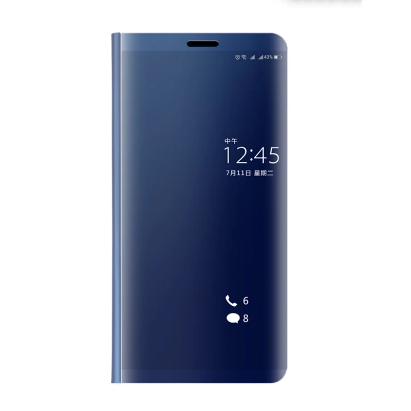 Зеркальное покрытие для huawei Y9 чехол для huawei Y9 Y7 Y6 Y5 Prime чехол s 9Y 7Y 6Y 5Y Y 5 6 7 9 Pro Coque Fundas Корпус - Цвет: Blue