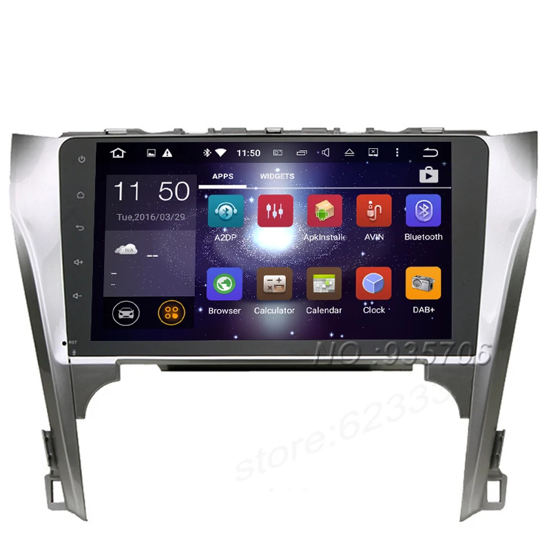 For TOYOTA CAMRY 2012 2013 2014 2015 2 DIN Android 5.1.1 radio CPU quad