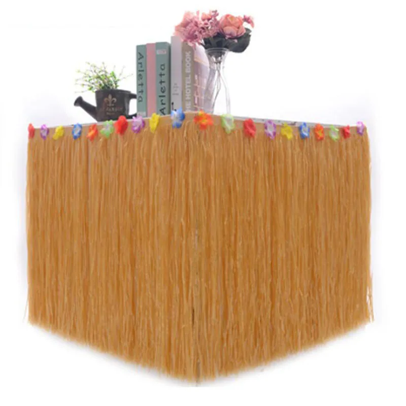 275X75cm Hawaiian Luau Party Table Skirt Coloful Flower
