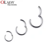 6mm 8mm 10mm 12mm 12G 14G 16G Circular Septum Clicker Titanium Hoop Earrings Piercing For Women Men 2