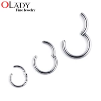 6mm 8mm 10mm 12mm 12G 14G 16G Circular Septum Clicker Titanium Hoop Earrings Piercing For Women Men 2