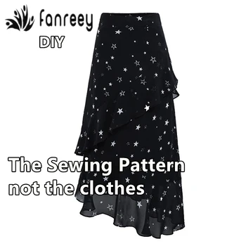 

Women's Chiffon Half-length Skirt Sewing Patterns Template Cutting drawing Clothing DIY M106