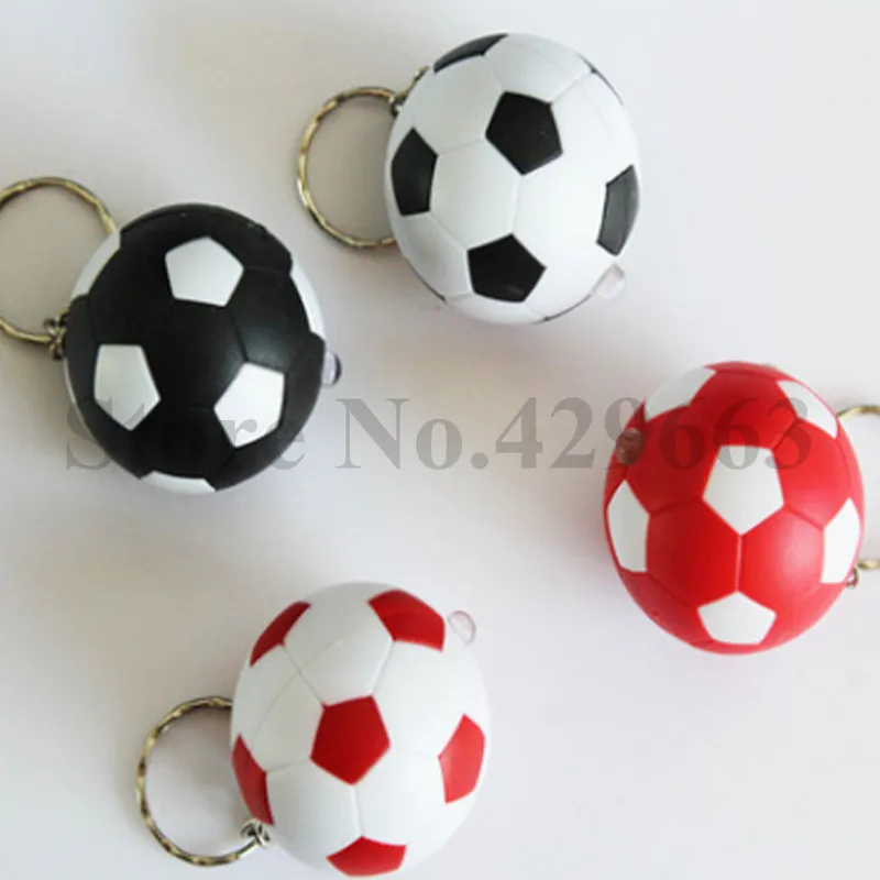 

30 pieces/Lot Mixed Colors Mini Ball Keychain Plastic LED Football Keychain Soccer Keyring LED Key Chains Soccer Key Chain