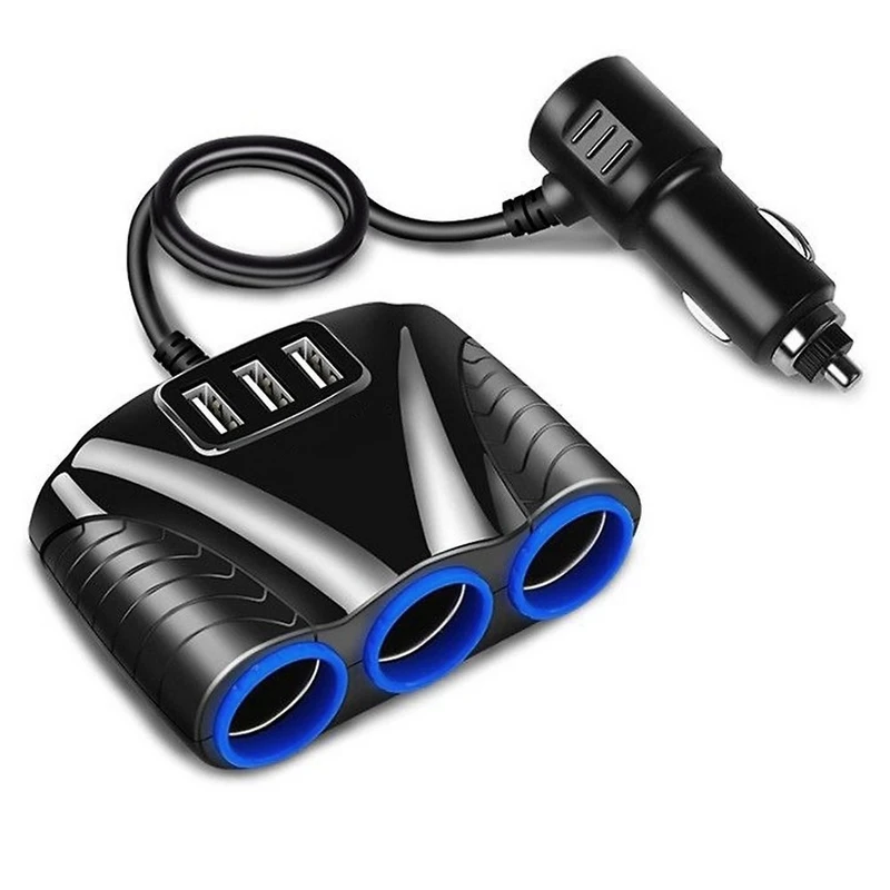 Разветвитель гнезда прикуривателя 12 В 24 3 USB порта|Зажигалка| |