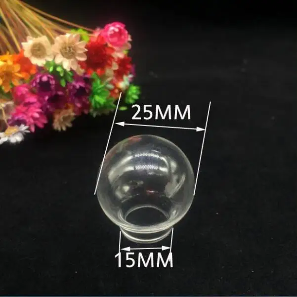 20pcs clear mix size round glass globe bubble pendant glass jars dome wishing bottle vial cover diy necklace pendants accessory