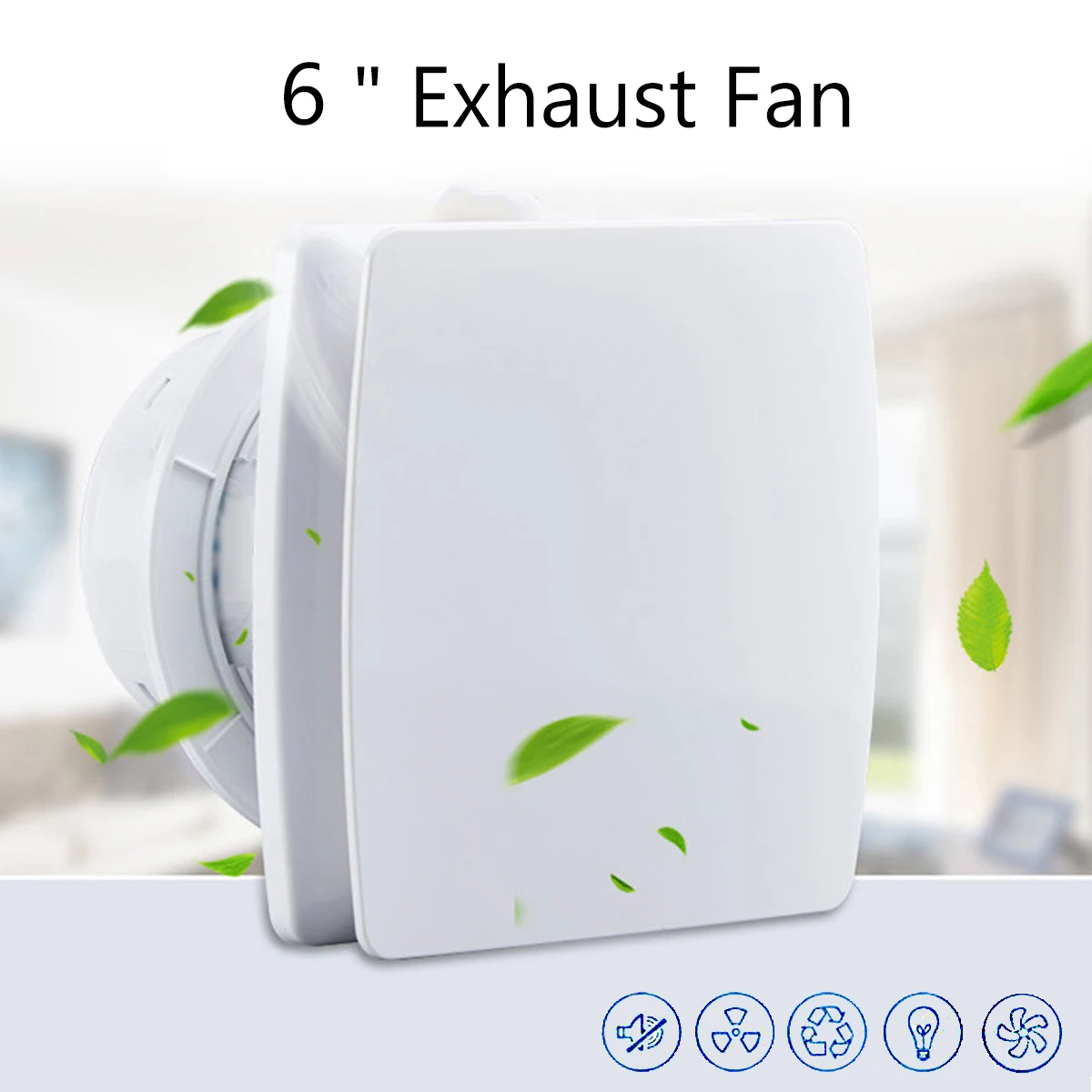 

4/6 inch In Line Air Blower Household Low Noise Plafond Ventilator 220V Ventilation Fan Kitchen Bedroom Hotel Wall Extractor Fan
