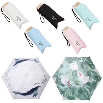 

Mini Fashion Folding Umbrella Rain Women Gift Men Pocket Parasol Girls Anti-UV Waterproof Portable Travel Umbrella