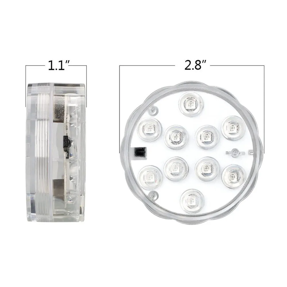 Lâmpada da Noite da Luz do Chá Vaso de Natal Festa de Casamento Ip68 à Prova Água Multi Color Submersíveis Luzes Debaixo Tigela Deco d' Led 6 High Quality Luzes e Iluminação
