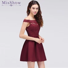 Коктейльные платья, простые, трапециевидные, с вырезом лодочкой, кружевные, атласные, женские, короткие, Vestidos, сексуальные, женские, с открытыми плечами, коктейльные платья