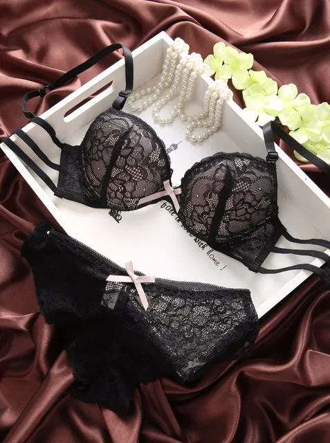 2017 French Original New Sexy Lace Gather  Sexy Bra Set Adjustable  Underwear - 2023 - Aliexpress