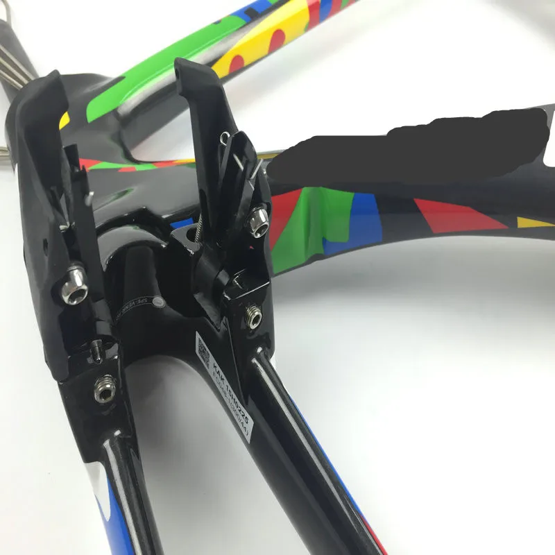 

Newest glossy UD Multicolor carbon frame full road carbon bike frame+ v breaks+handlebar+ seatpost 49/52/54/56/58cm frameset