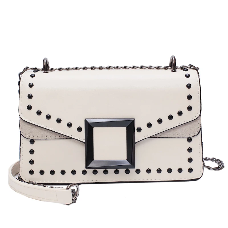 

Luxury Handbags Women Bags Designer Chains Leather Shoulder Messenger Crossbody Bag for Women 2019 White Khaki Black Yellow Red