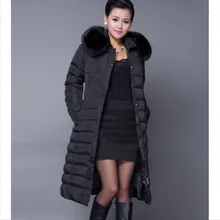 AILOOGE, зимняя куртка для женщин, зимнее пальто для женщин, плюс размер, 5XL, длинная парка, роскошный мех, ватник, пуховики, женские ватные куртки