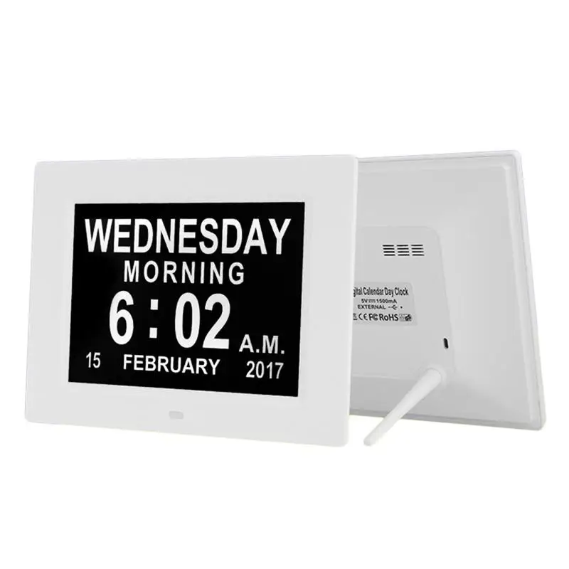 8 Inch Led Digital Alarm Clock Wall Mount Desktop Calender With Uk 8 Inch Led Digital Alarm Clock Wall Mount Desktop Calender With Uk Plug