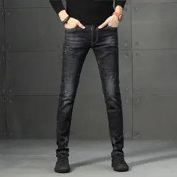 2019 Новое поступление хорошее качество для мужчин стрейч джинсы для женщин на Лидер продаж Длинные Длина узкие брюки мужчин's Джинс