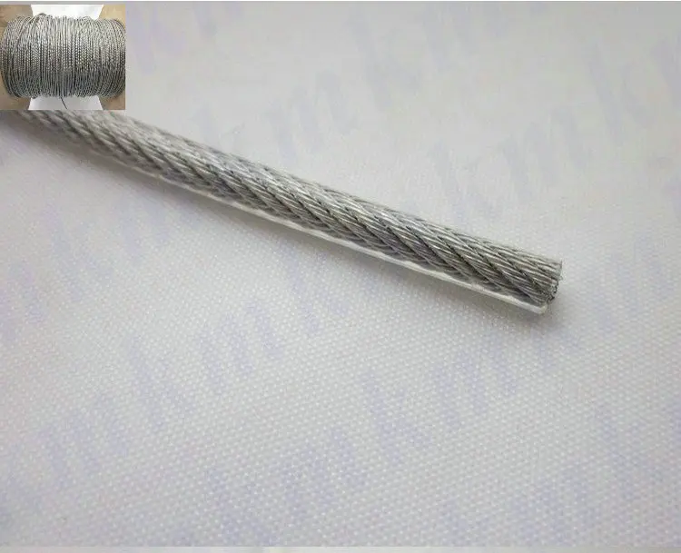 Wholesale 100M/Roll Overall Diameter 1.5MM PVC Plastic Coated Stainless