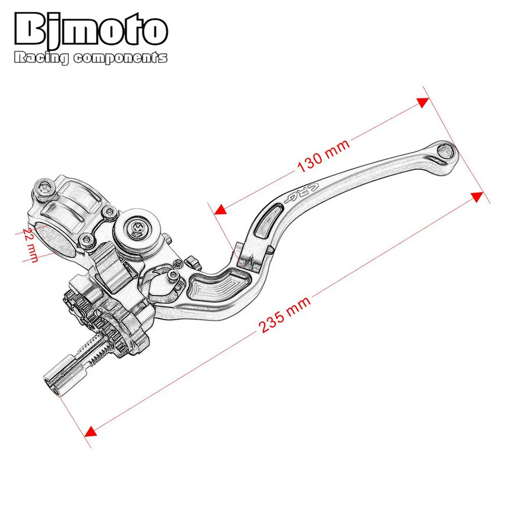 BJMOTO 22 мм 7/" Руль с ЧПУ Алюминиевый Складной трюк рычаг сцепления тормозной рычаг для Honda Yamaha Kawasaki Suzuki KTM