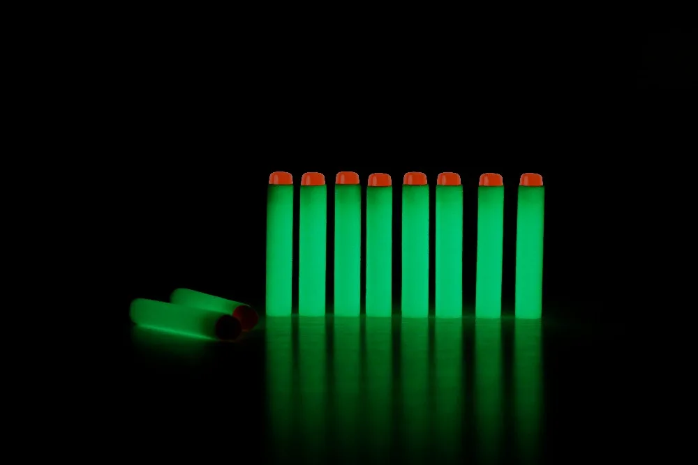 40pcs Fluorescence Toy Gun Luminous Bullets for Nerf Series Blasters Refill Clip Darts EVA Soft Bullets glow in the dark