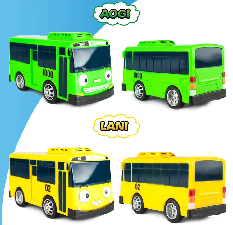 KIDAMI 4 шт. маленькая Миниатюрная модель Tayo Bus детские игрушки Корея мультфильм, игрушки для детей, малышей, детей и друзей подарки машинки