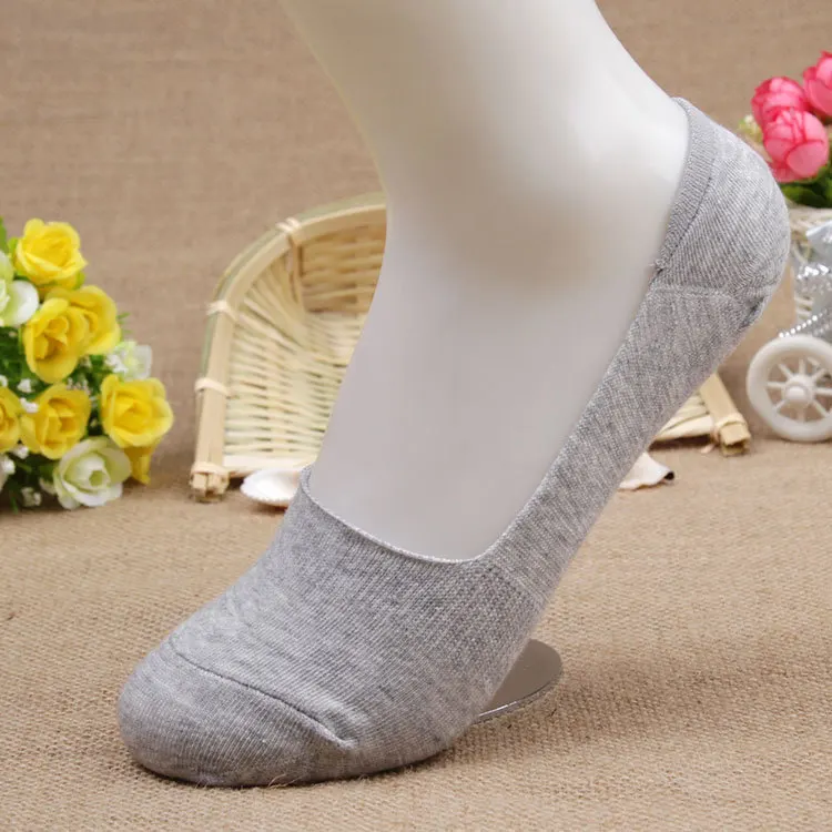5 пар/лот, женские невидимые носки ярких цветов, Нескользящие сетчатые носки-лодочки, дешевые, хорошего качества, короткие носки, партия для девушек - Цвет: grey