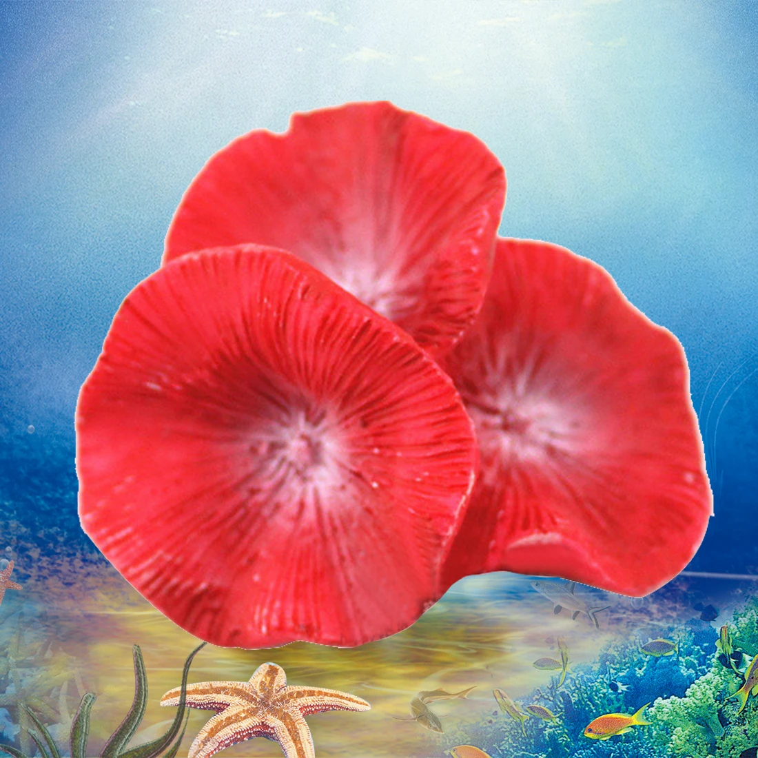Красочные искусственные аквариумные украшения микро миниатюрный пейзаж имитация коралловых цветов мини-орнамент подводный Pe - Цвет: red