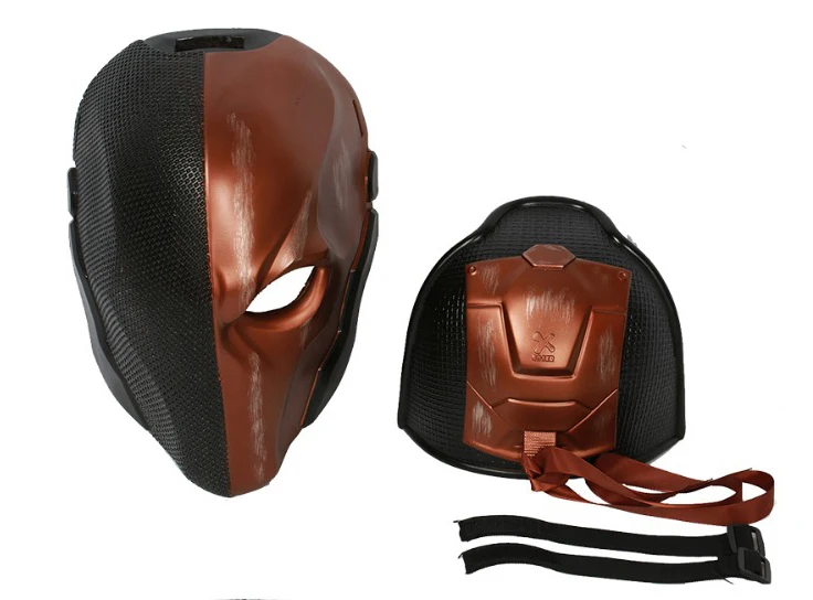 XCOSER популярная игра обновленный шлем Deathstroke Бэтмен рыцарь Аркхема Косплей полная голова Карнавальная маска на Хеллоуин вечерние для мужчин - Цвет: Brown Style