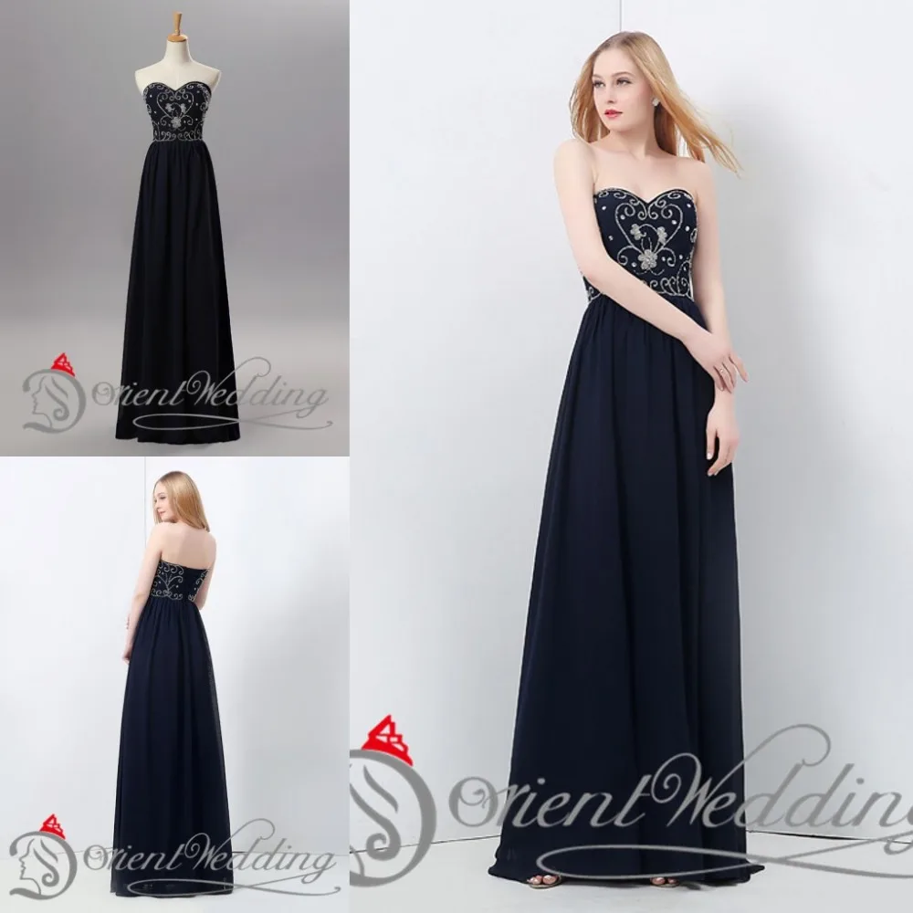 Floor Length Chiffon Crystal Sparkly Bling Long Elegant Fast Delivery