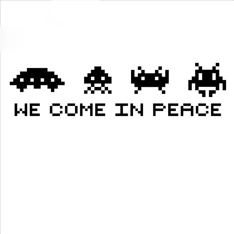 We Come In Peace stickers