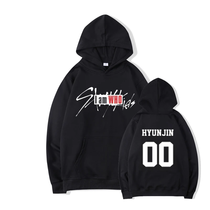 Pkorli Kpop бродячие дети I Am Who толстовки Straykids Woojin Felix Hyunjin имя члена буквенный принт