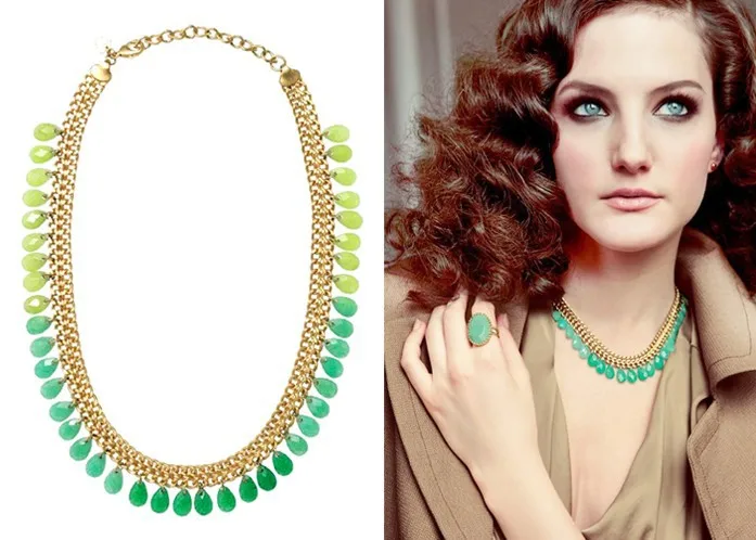

2017 New Rushed Link Chain Pendant Necklaces Women Colier Necklace Collares Fashion 100% Stone Necklace Factory Wlholesale