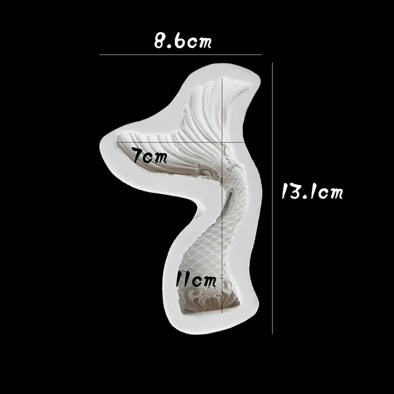Силиконовая форма в виде хвоста русалки DIY помадка торт плесень мягкие конфеты сухой Pez плесень посуда для выпечки