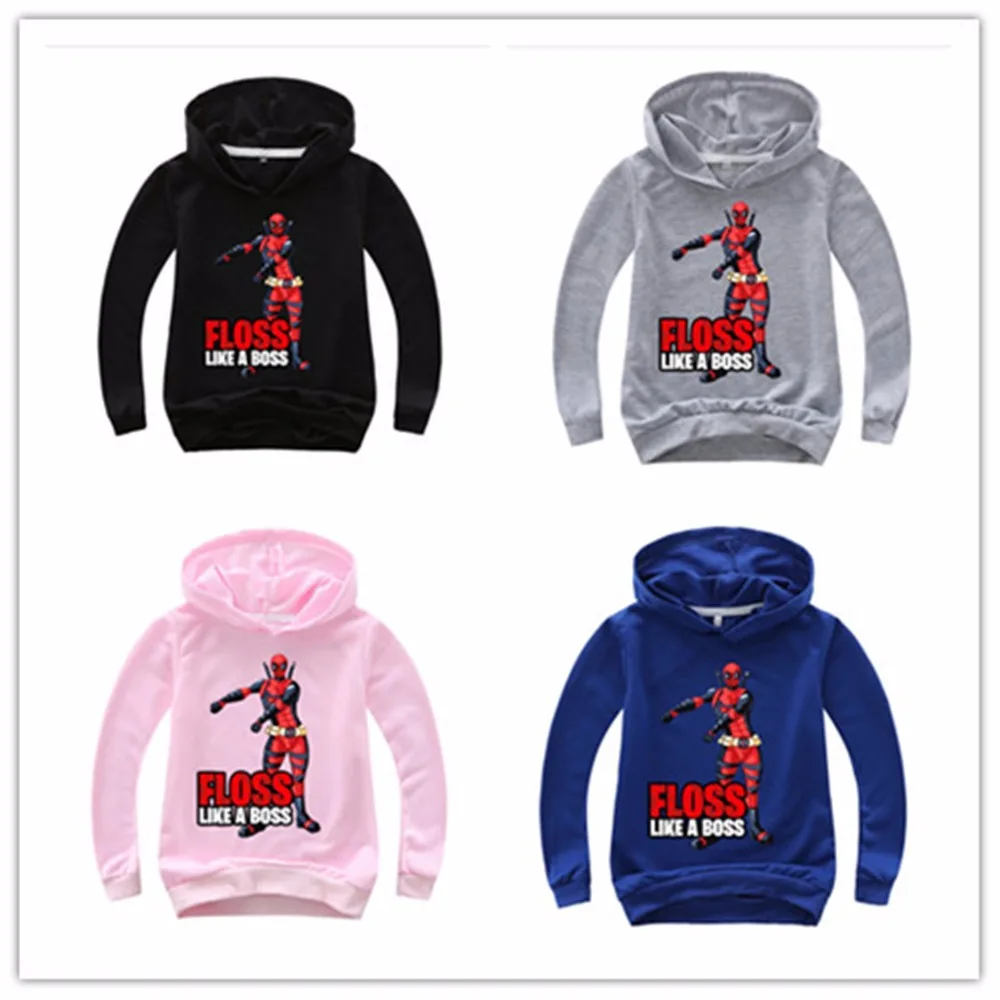 

Super hero Deadpool Logo Hoodies Children's Hoodies New Set Head Clothing Cosplay Costume