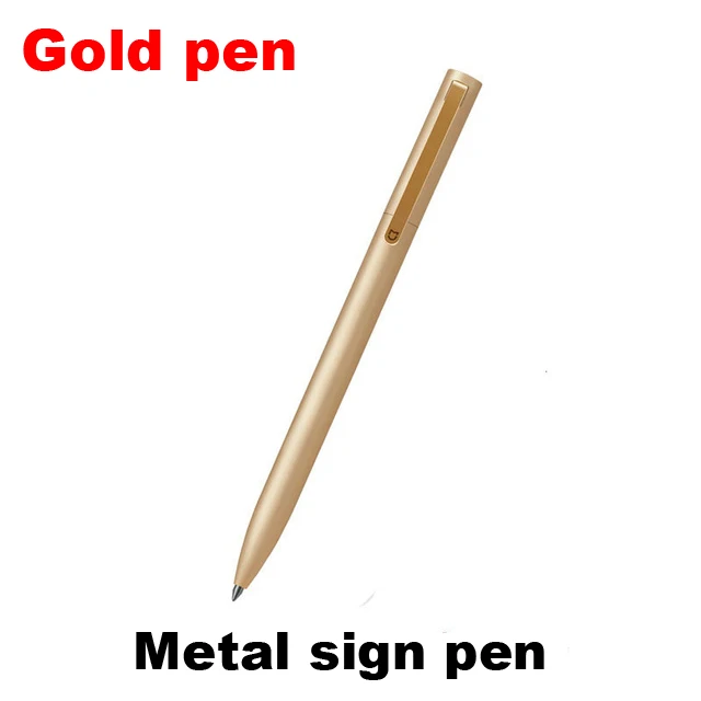 Metal pen Gold Xiao mi jia металлический знак P-ens mi 9,5 мм знак P E N PREMEC гладкая швейцарская заправка mi Kuni японские чернила черный - Цвет: Metal pen Gold