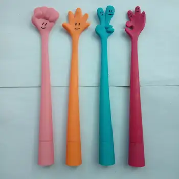 

100 pcs Stationery learning supplies finger pen ballpoint pen Korea stationery creative expression can bend cute gestures pen