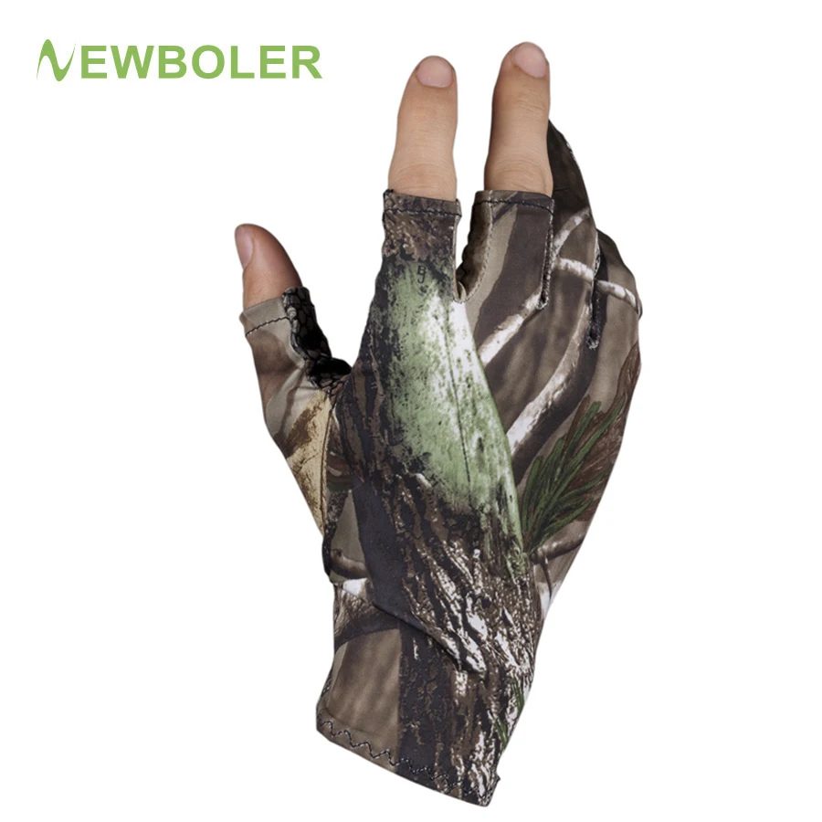 

NEWBOLER Camouflage Fishing Gloves 3 Half-Finger Breathable Anti-Slip Hunting Glove Fishing Accessories Outdoor Sport Cam Gloves