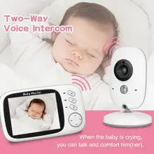 3,2 дюймов беспроводной видео Цвет Детские монитор с высоким разрешением Baby няня, безопасность Камера ночное видение температура мониторинга