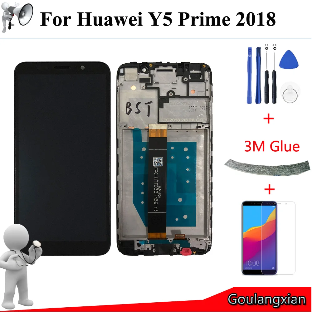

5.45" AAA quality LCD + Frame For Huawei Y5 Prime 2018 LCD Display Touch Screen Digitizer Assembly For Huawei Y5 Pro 2018 LCD