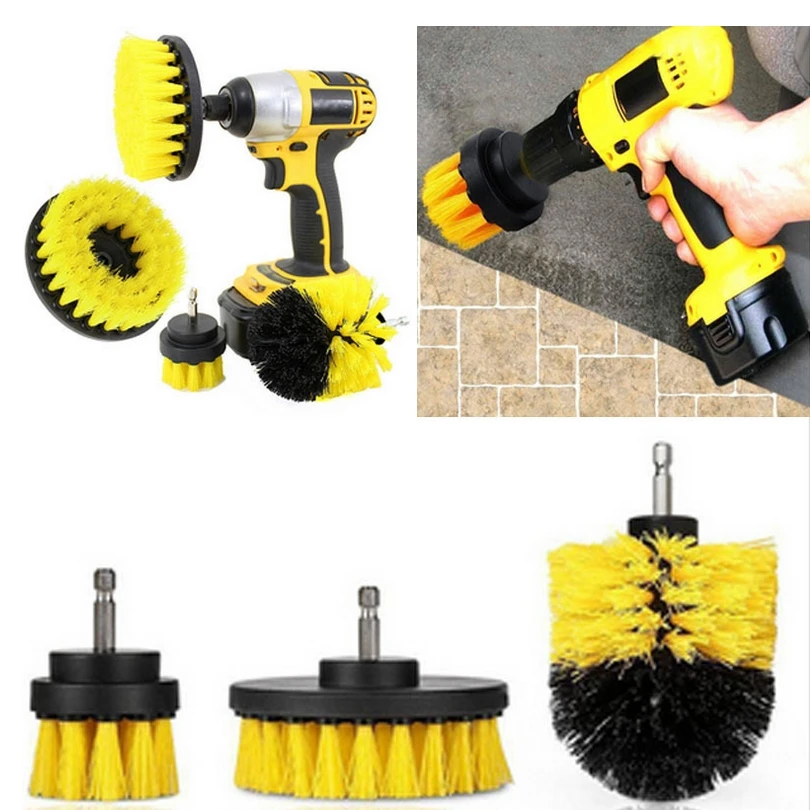 

3pcs/set Drill Cleaning Brush Electric Scrubber Brush for Bathbroom Surfaces Tub Ground Car Power Scrubber Drill Brushes Kit