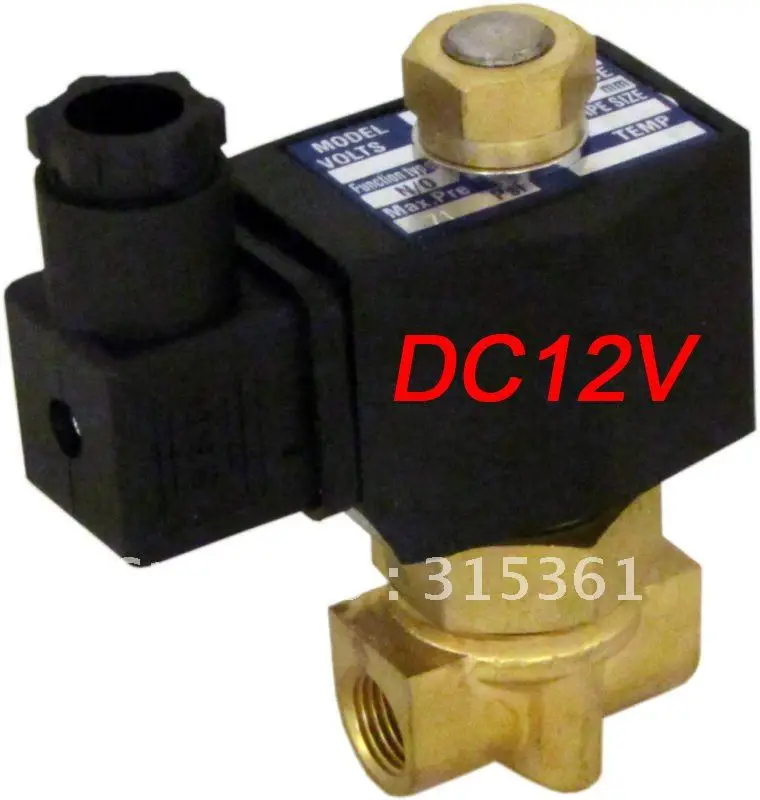

Free Shipping 5PCS DC12V 3/8'' Thread Normally Open 2/2 Way Solenoid Valve Water,Air,Oil 2W040-10-NO