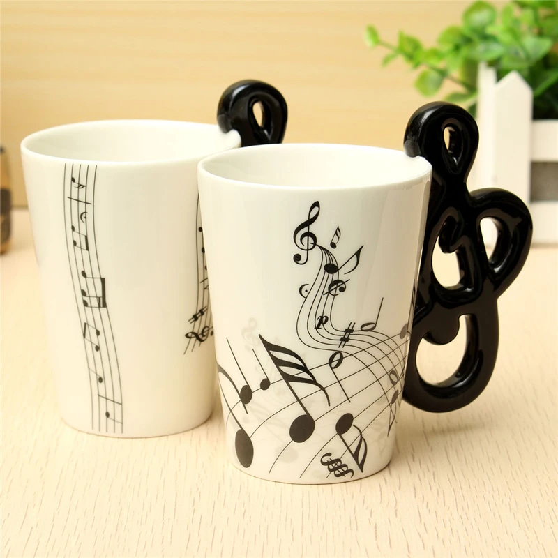 Hot! Stave Music Notes Mug Ceramic Tea Coffee Milk Cup Musical Items Drinkware Porcelain Mugs Water Bottle For Office Home | Дом и сад