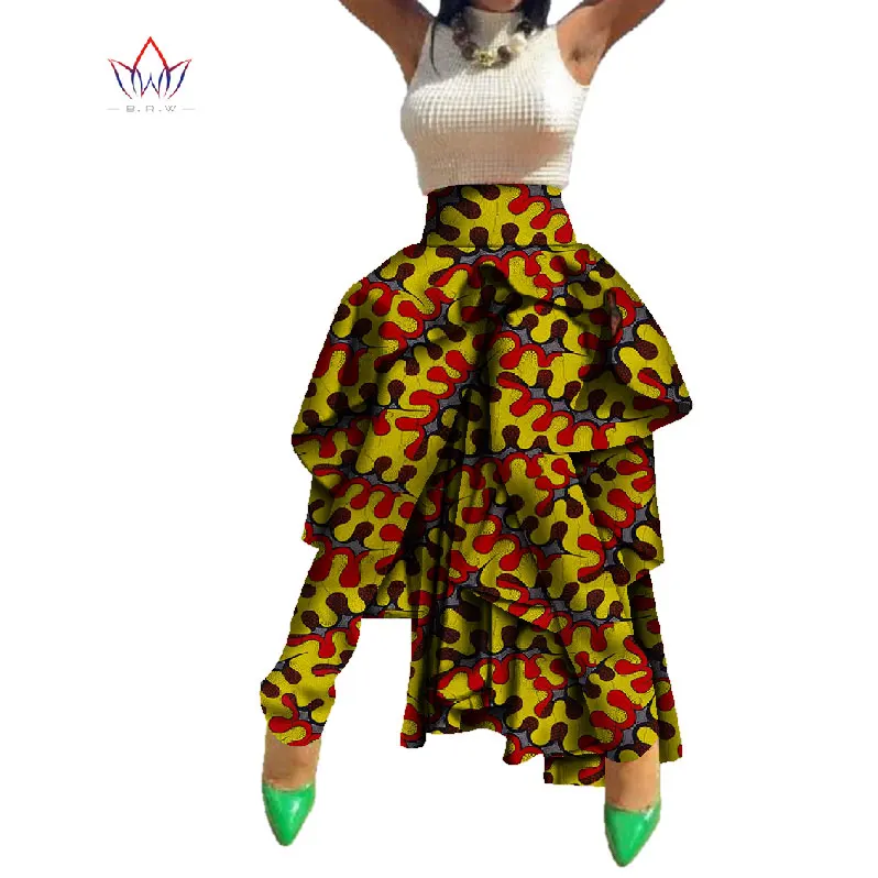 Новые осенние Африканские Восковые штаны с принтом Дашики длинная традиционная африканская одежда Базен размера плюс брюки-смокинги WY758 - Цвет: 21