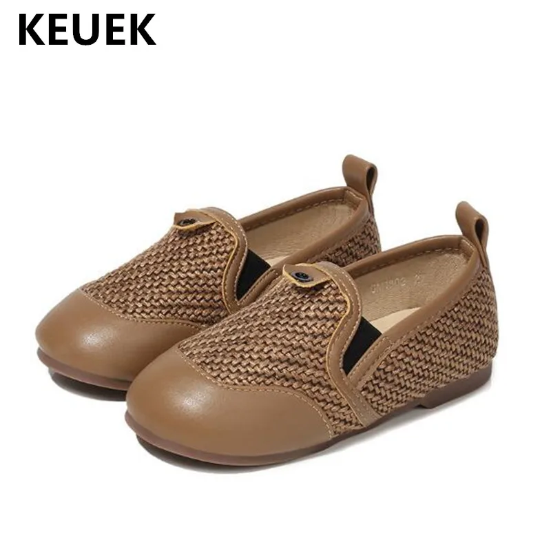 

New Boys Loafers Spring/Autumn Children Shoes Baby Toddler Flats Student Breathable Kids Leather Shoes Single 019