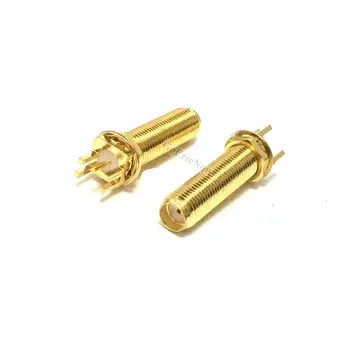 

50pcs RF Coaxial 50 ohm SMA Female PCB 30mm Long Edge Connector Adapter