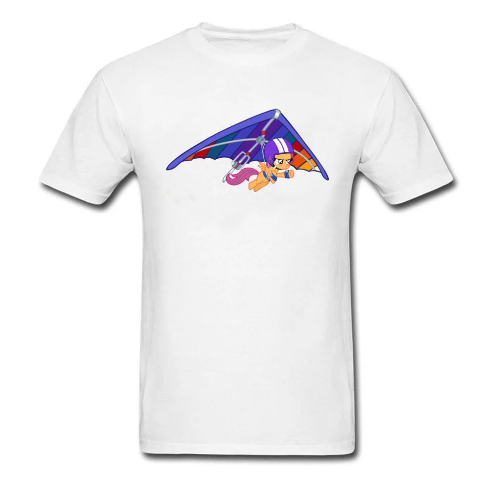 

Sky Pony Scootaloo Hang Gliding T Shirt 2018 Customized Male Cotton T-Shirt Simple Cartoon Print Tee Shirts Big Size Cute Tops