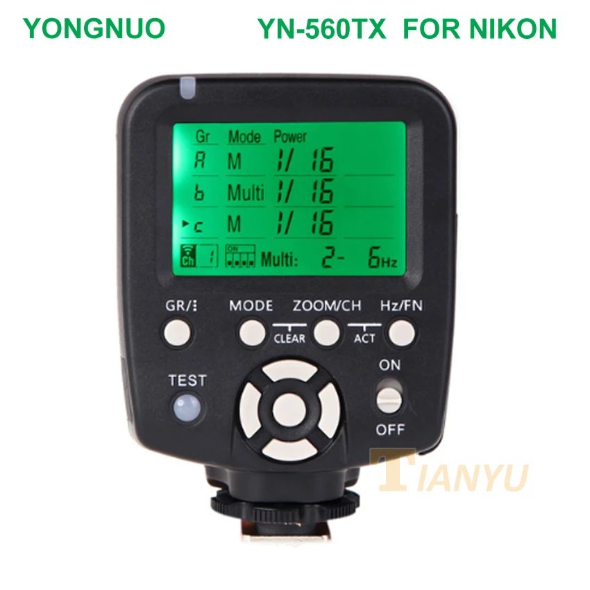 

Yongnuo YN560-TX N II YN560TX II N Trigger Wireless Flash Controller for YN-560 III YN560 IV Flash Speedlite Nikon DSLR Camera