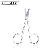 Ножницы Vibrissa с круглым наконечником из нержавеющей стали, триммер для ушей, бровей, бороды, усов, точный триммер, Машинка для удаления, бритва