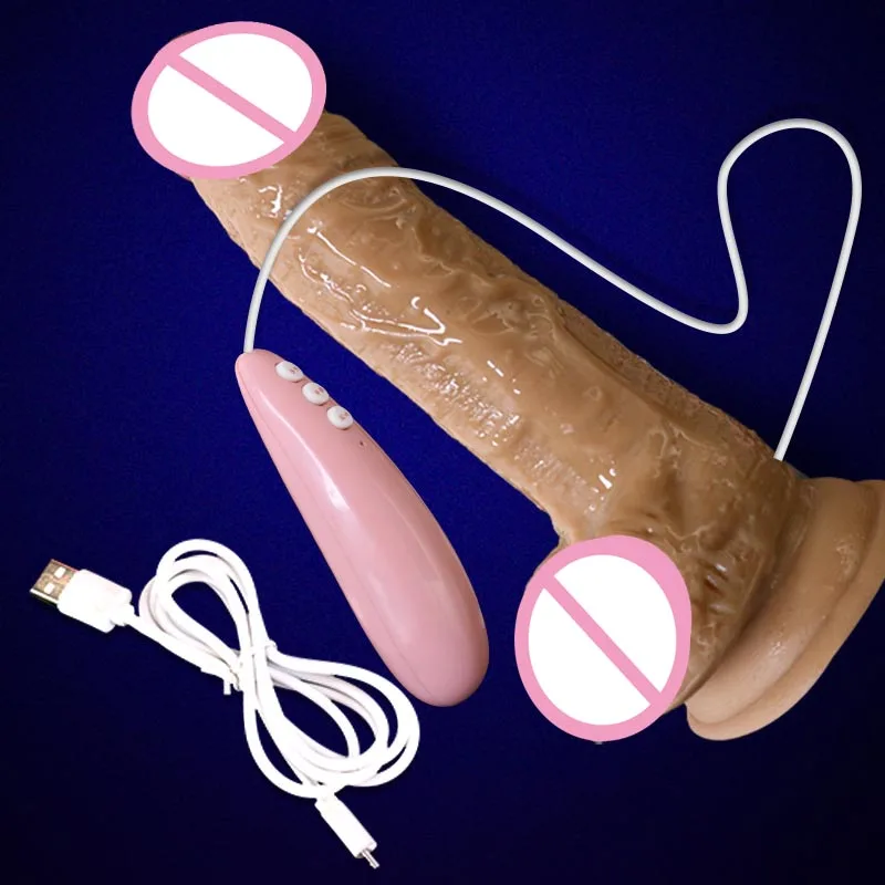soft dildo realistic penis suction cup dildo vibrator Intelligent heating Telescopic wand massager sex toys dildos for women