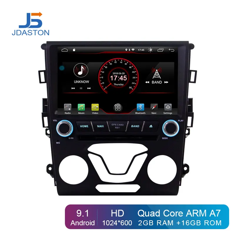 JDASTON Android 8,1 DVD плеер автомобиля для Ford Mondeo Fusion 2013 2014 wi fi gps навигации 2 Дин Радио стерео Мультимедиа RDS