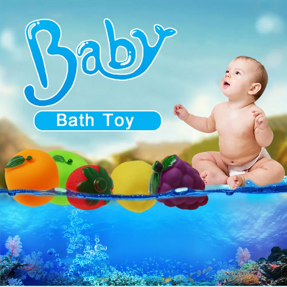 3 шт ребенок вода игрушка для Купания Овощи игрушки для купания для детей нажимной силиконовый для Ванная комната ванна бассейн игрушка для малыша L420