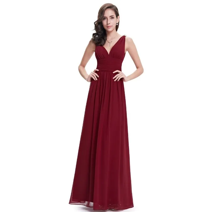 

New Arrival Ladies Fashion Dress Women Elegant V-neck racerback slim waist expansion bottom full dress one-piece Dress